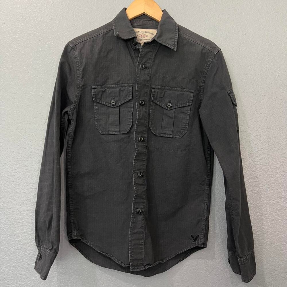 American eagle vintage classic fit utility button up shirt
